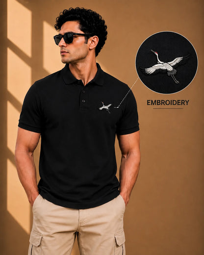 SARUS CRANE ELITE POLO EMBROIDERY