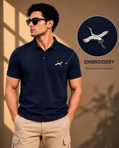 SARUS CRANE ELITE POLO EMBROIDERY