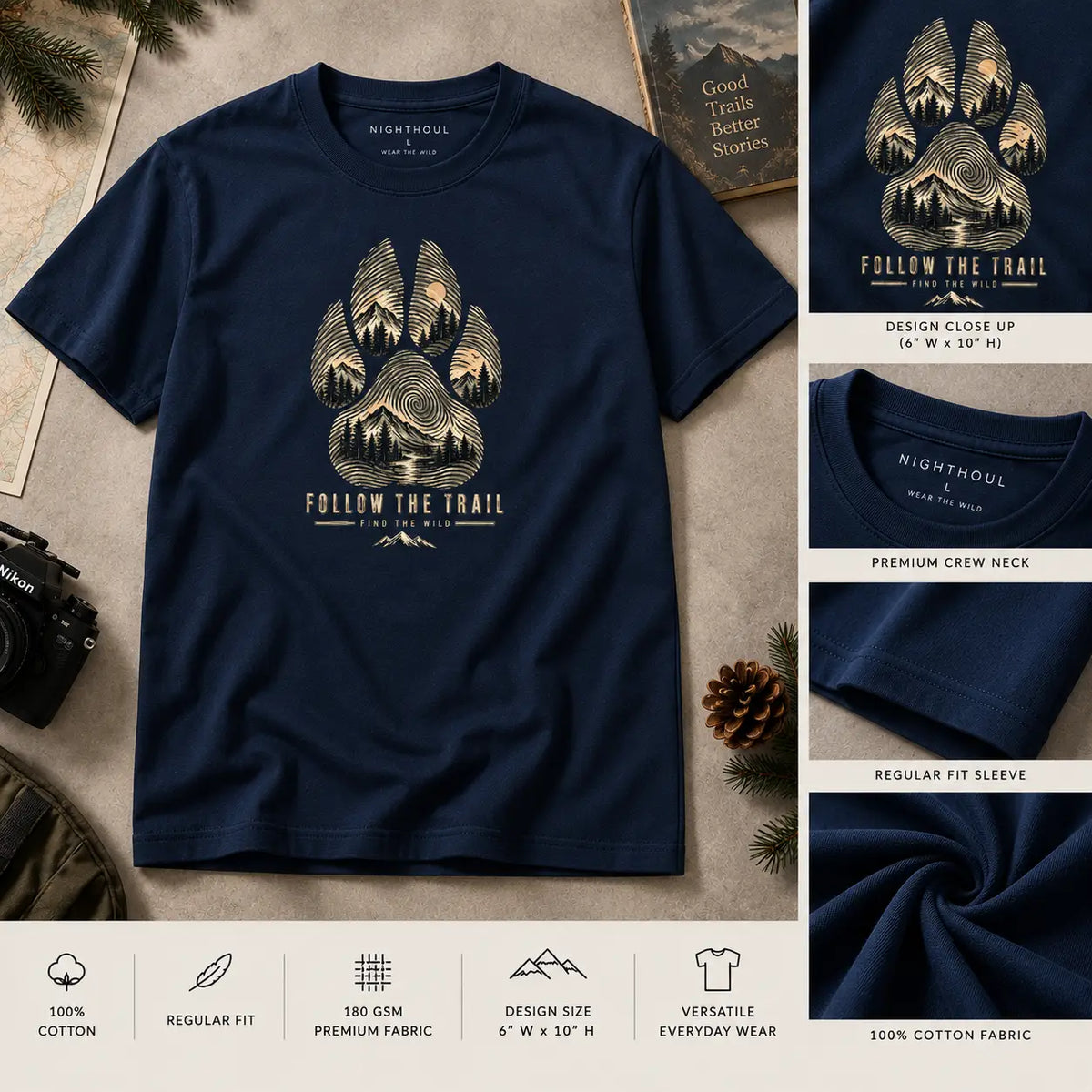 FOLLOW THE TRAIL | REGULAR FIT T-SHIRT