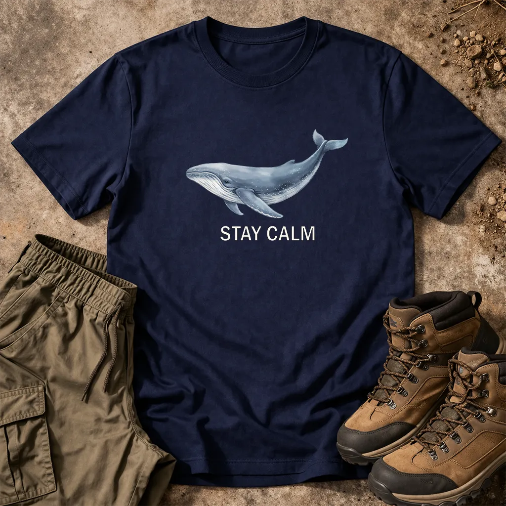 STAY CALM WHALE REGULAR FIT T-Shirt