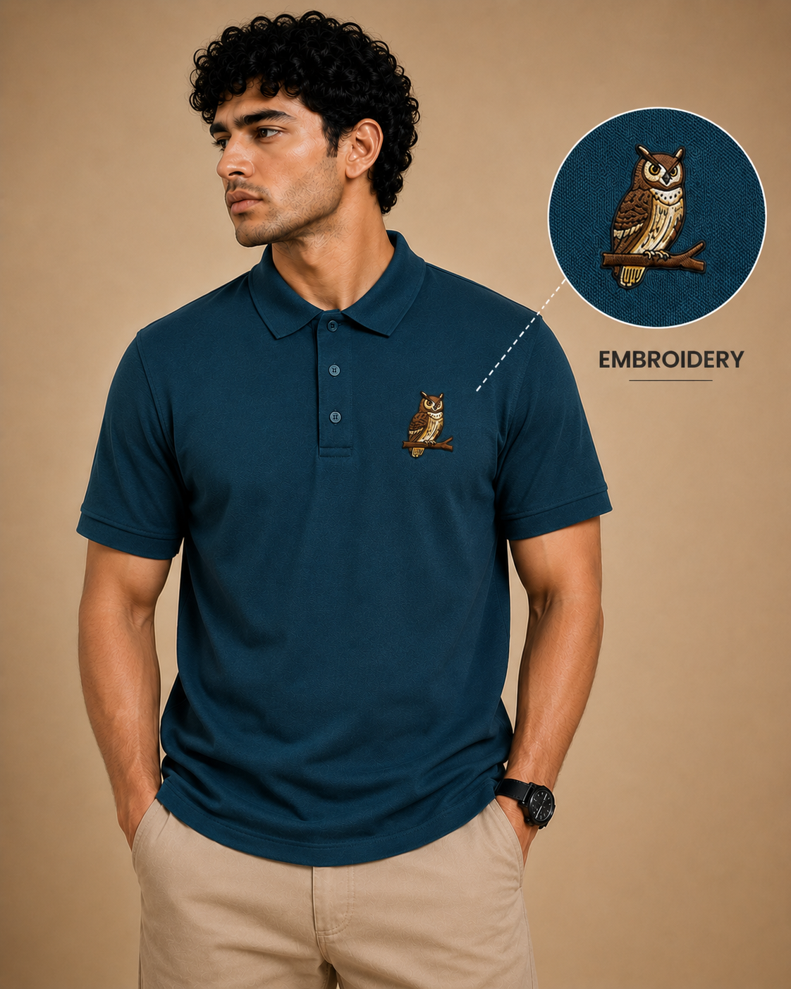 OWL ELITE POLO EMBROIDERY