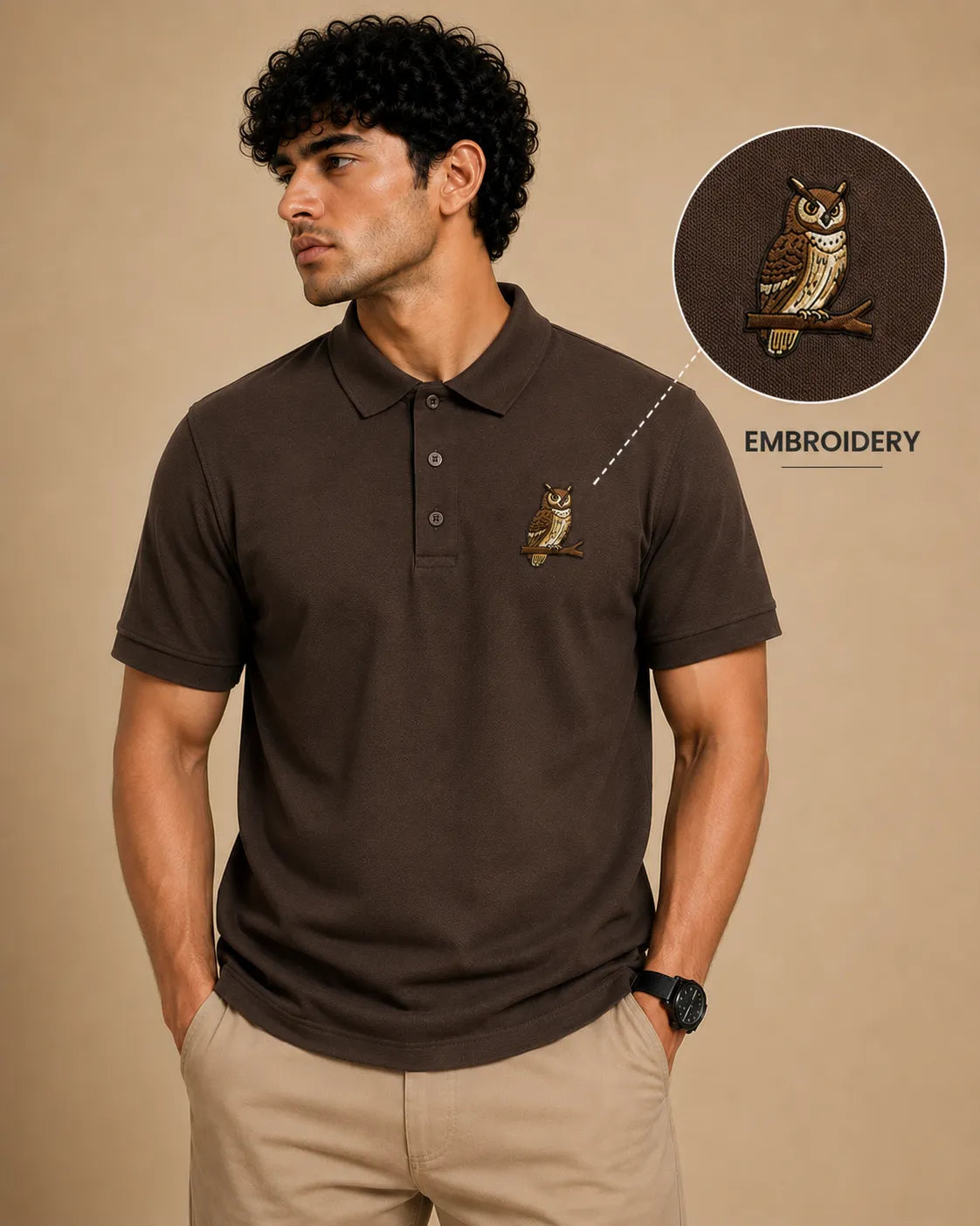 OWL ELITE POLO EMBROIDERY