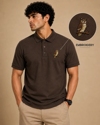 OWL ELITE POLO EMBROIDERY
