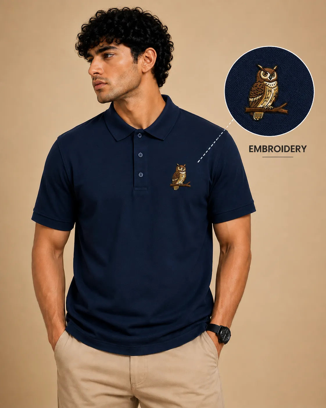 OWL ELITE POLO EMBROIDERY