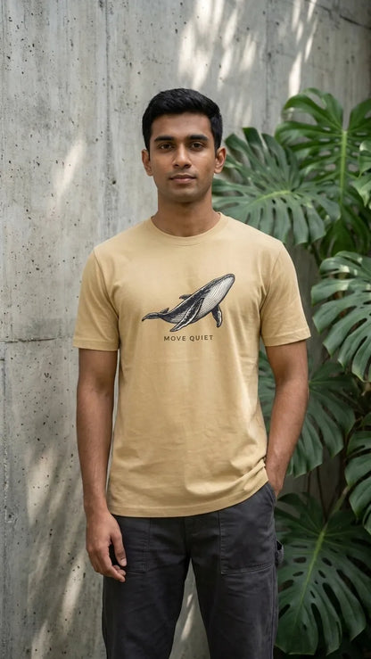 MOVE QUIET WHALE Regular Fit T-shirt