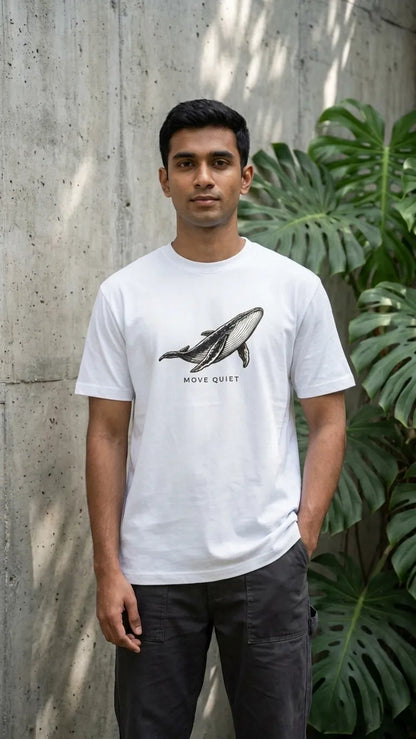 MOVE QUIET WHALE Regular Fit T-shirt