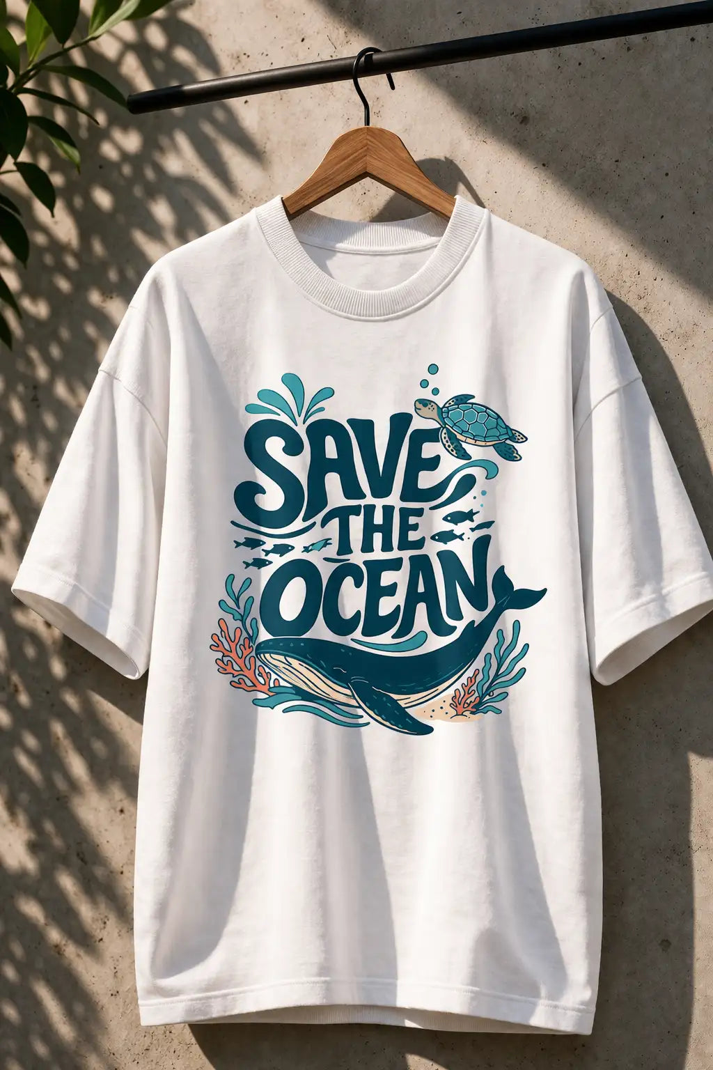 SAVE THE OCEAN Oversized T-Shirt