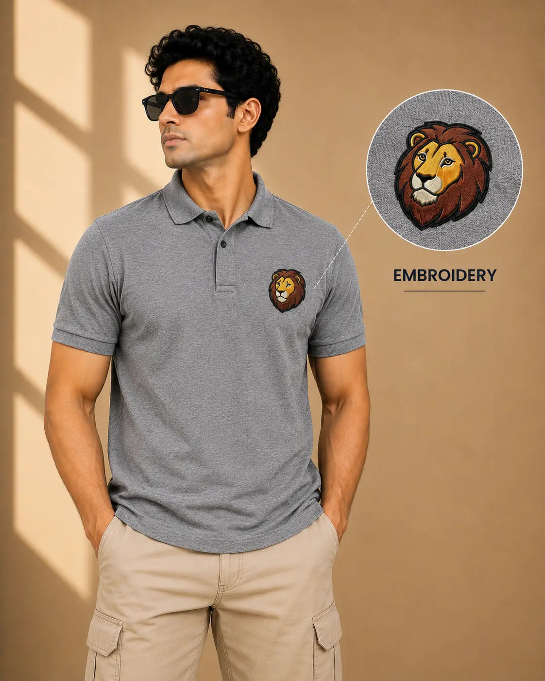 LION ELITE POLO EMBROIDERY
