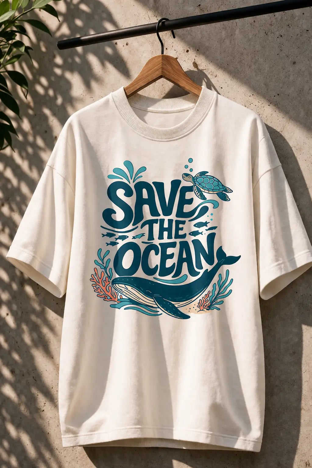 SAVE THE OCEAN Oversized T-Shirt
