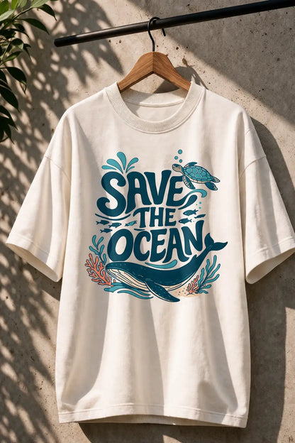 SAVE THE OCEAN Oversized T-Shirt