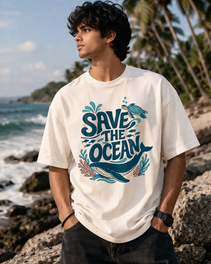 SAVE THE OCEAN Oversized T-Shirt