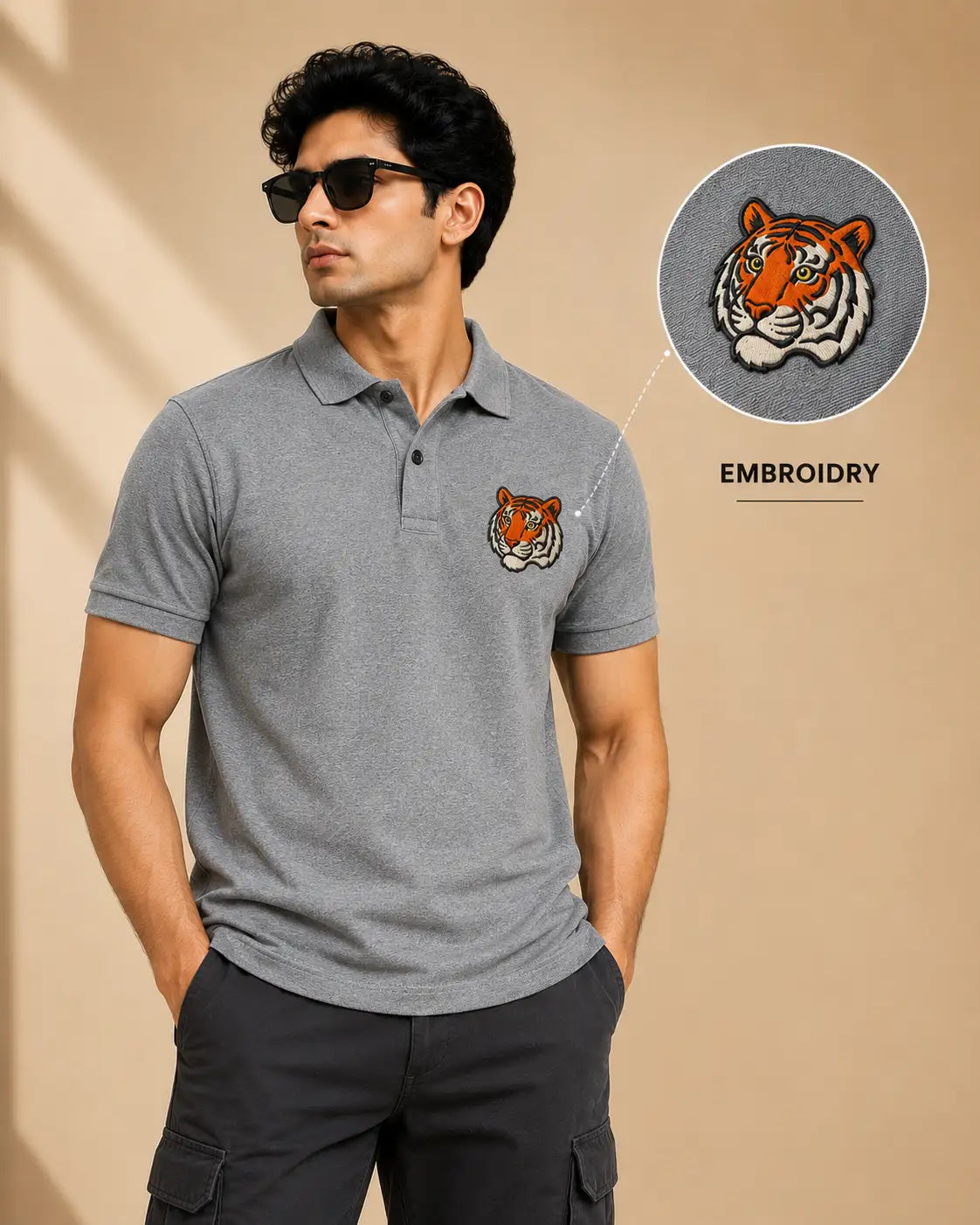 TIGER ELITE POLO EMBROIDERY