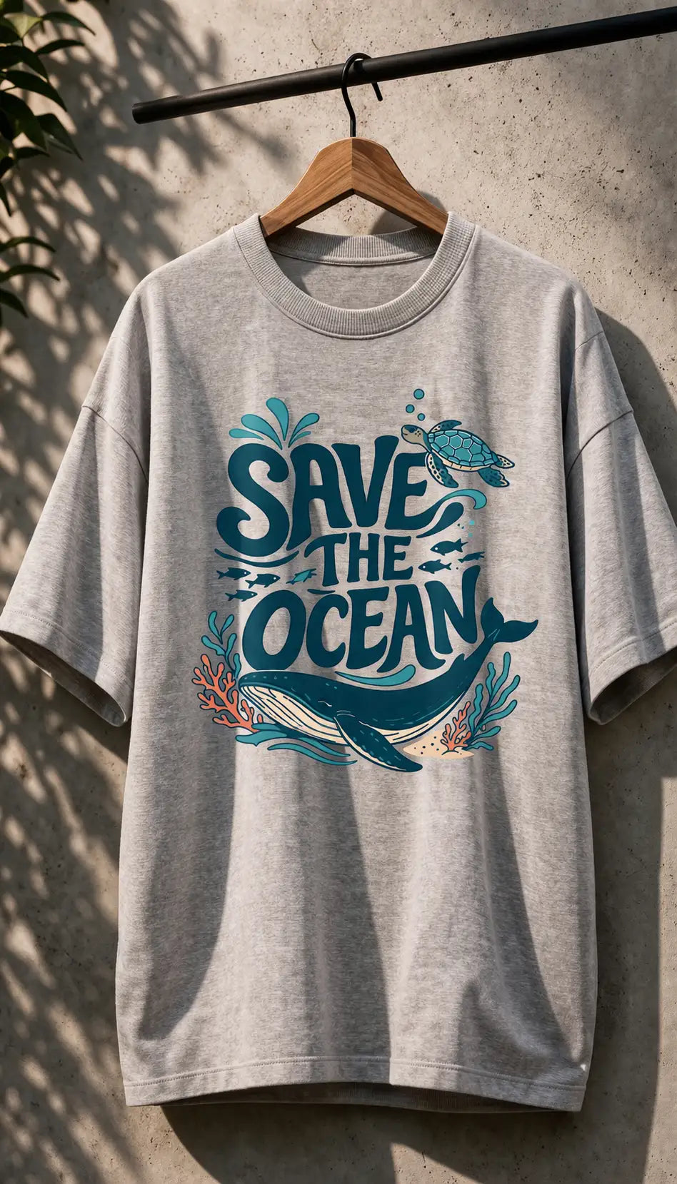 SAVE THE OCEAN Oversized T-Shirt