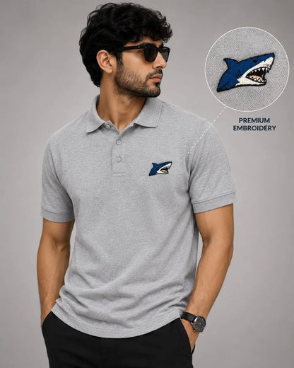 Great White Shark Elite polo Embroidery
