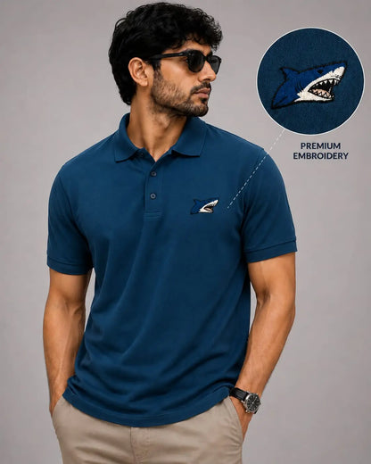 Great White Shark Elite polo Embroidery